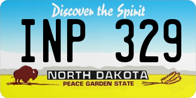 ND license plate INP329