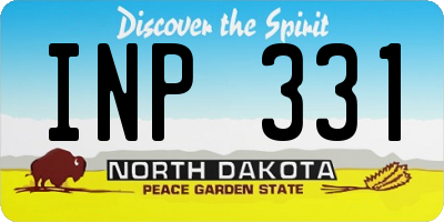 ND license plate INP331