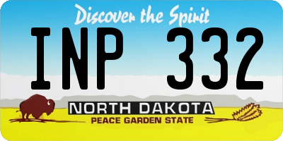 ND license plate INP332