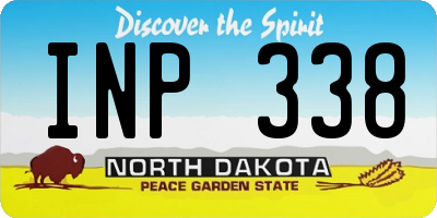 ND license plate INP338