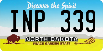 ND license plate INP339