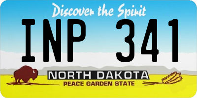 ND license plate INP341
