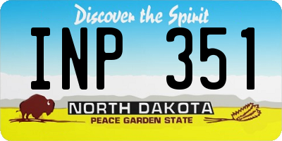 ND license plate INP351