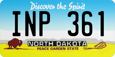 ND license plate INP361