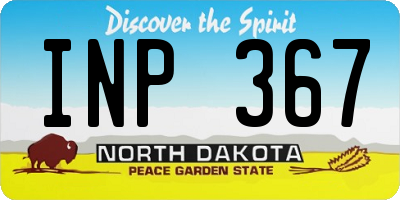 ND license plate INP367