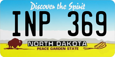 ND license plate INP369