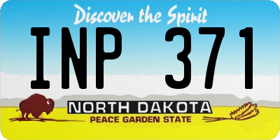 ND license plate INP371