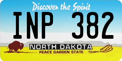 ND license plate INP382