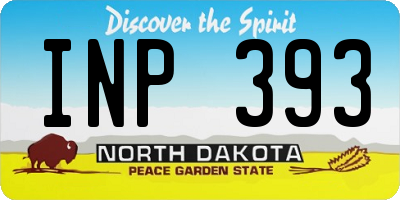 ND license plate INP393