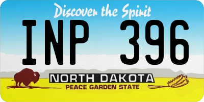 ND license plate INP396