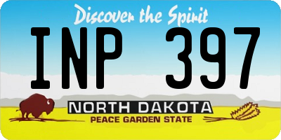 ND license plate INP397
