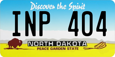 ND license plate INP404