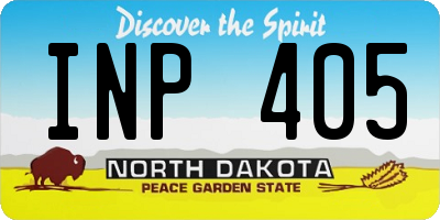 ND license plate INP405
