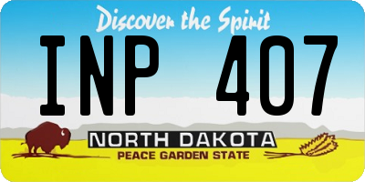 ND license plate INP407