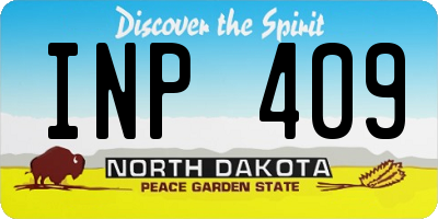 ND license plate INP409