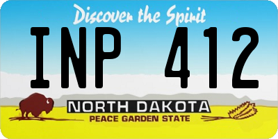 ND license plate INP412