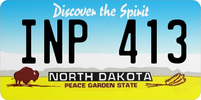 ND license plate INP413