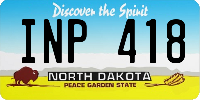 ND license plate INP418