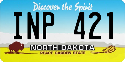 ND license plate INP421