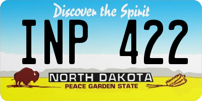 ND license plate INP422