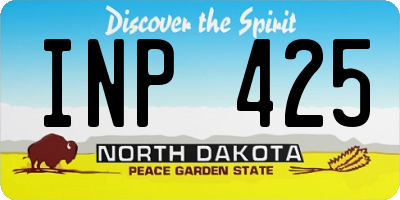 ND license plate INP425
