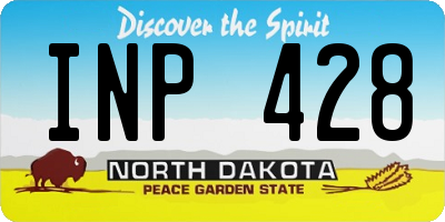 ND license plate INP428