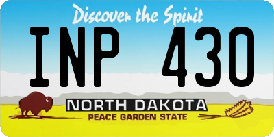 ND license plate INP430