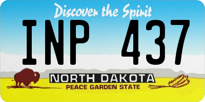 ND license plate INP437