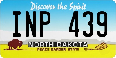 ND license plate INP439