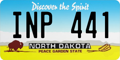 ND license plate INP441