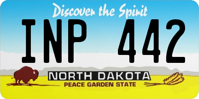 ND license plate INP442