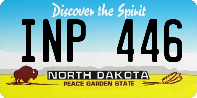 ND license plate INP446