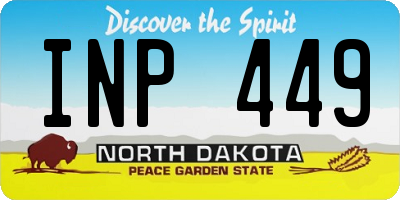 ND license plate INP449