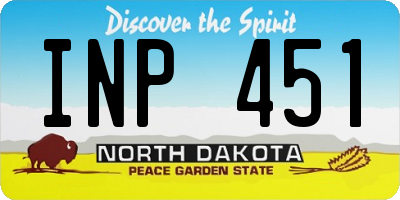 ND license plate INP451