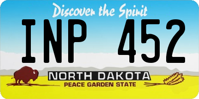 ND license plate INP452