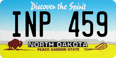 ND license plate INP459