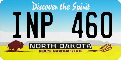 ND license plate INP460