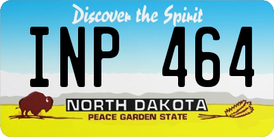 ND license plate INP464