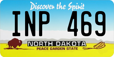 ND license plate INP469