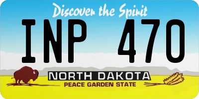 ND license plate INP470
