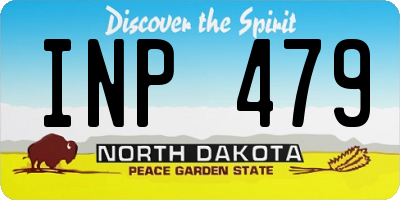 ND license plate INP479