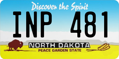 ND license plate INP481