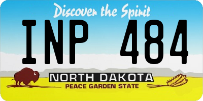 ND license plate INP484