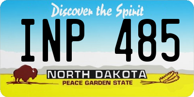 ND license plate INP485