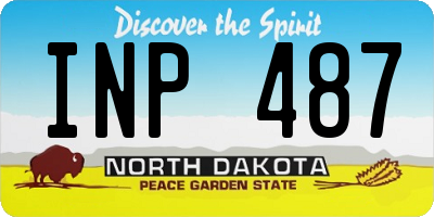 ND license plate INP487