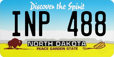 ND license plate INP488