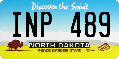 ND license plate INP489