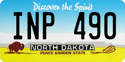 ND license plate INP490