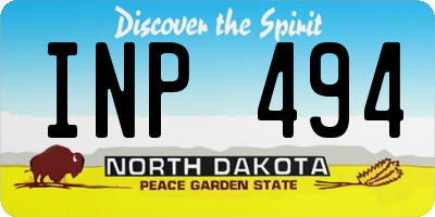 ND license plate INP494