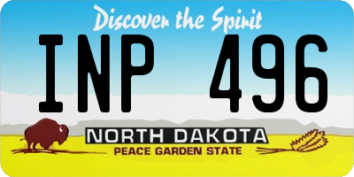 ND license plate INP496